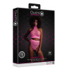 Ouch! Glow Ensemble Bustier et Culotte Filet Rose Fluo
